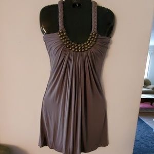 Sky Dresses - Sky Grey Halter Top Dress - S Sky Dresses - Sky Grey Halter Top Dress - S